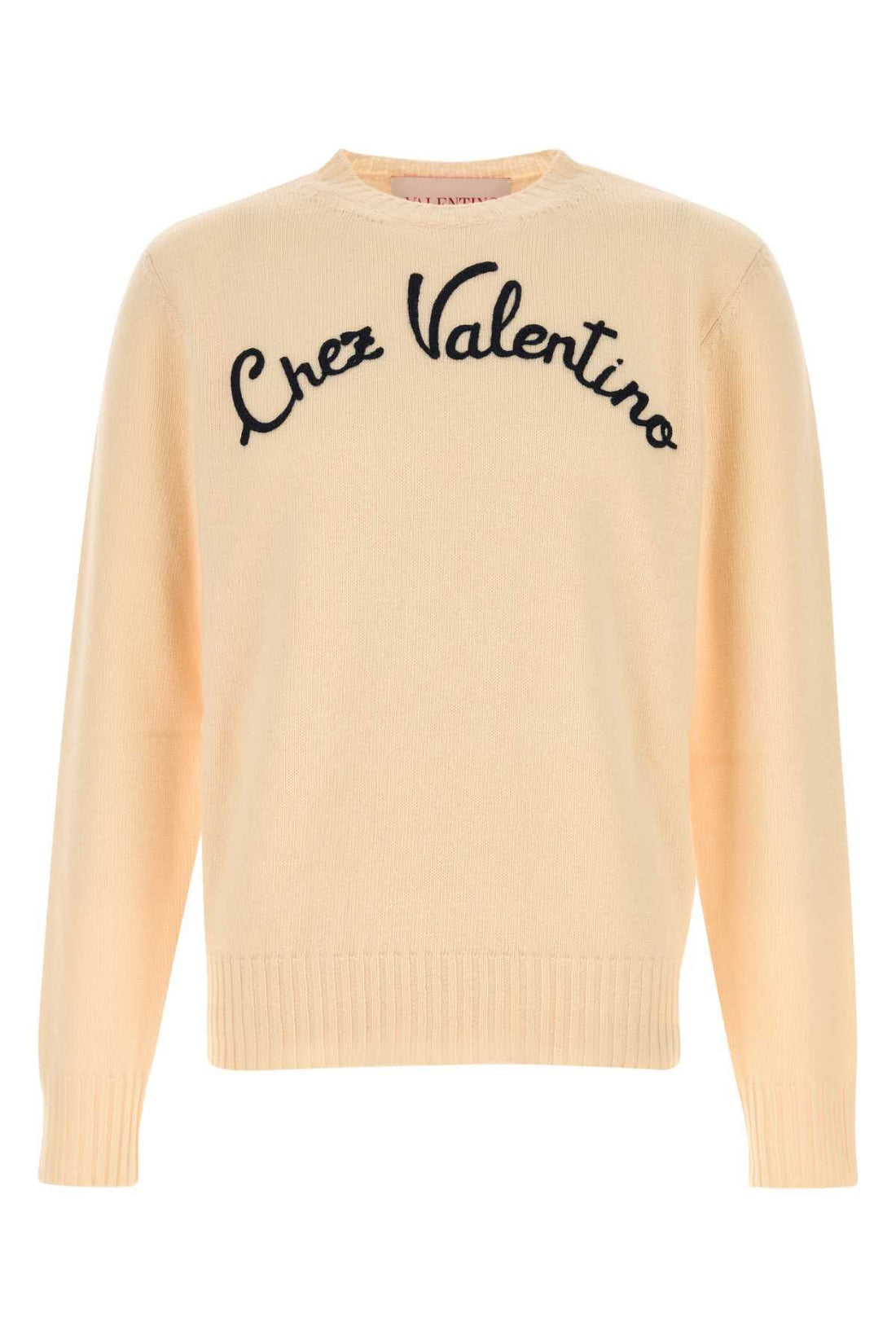 Valentino Garavani Men Cream Wool Sweater by Luosophy