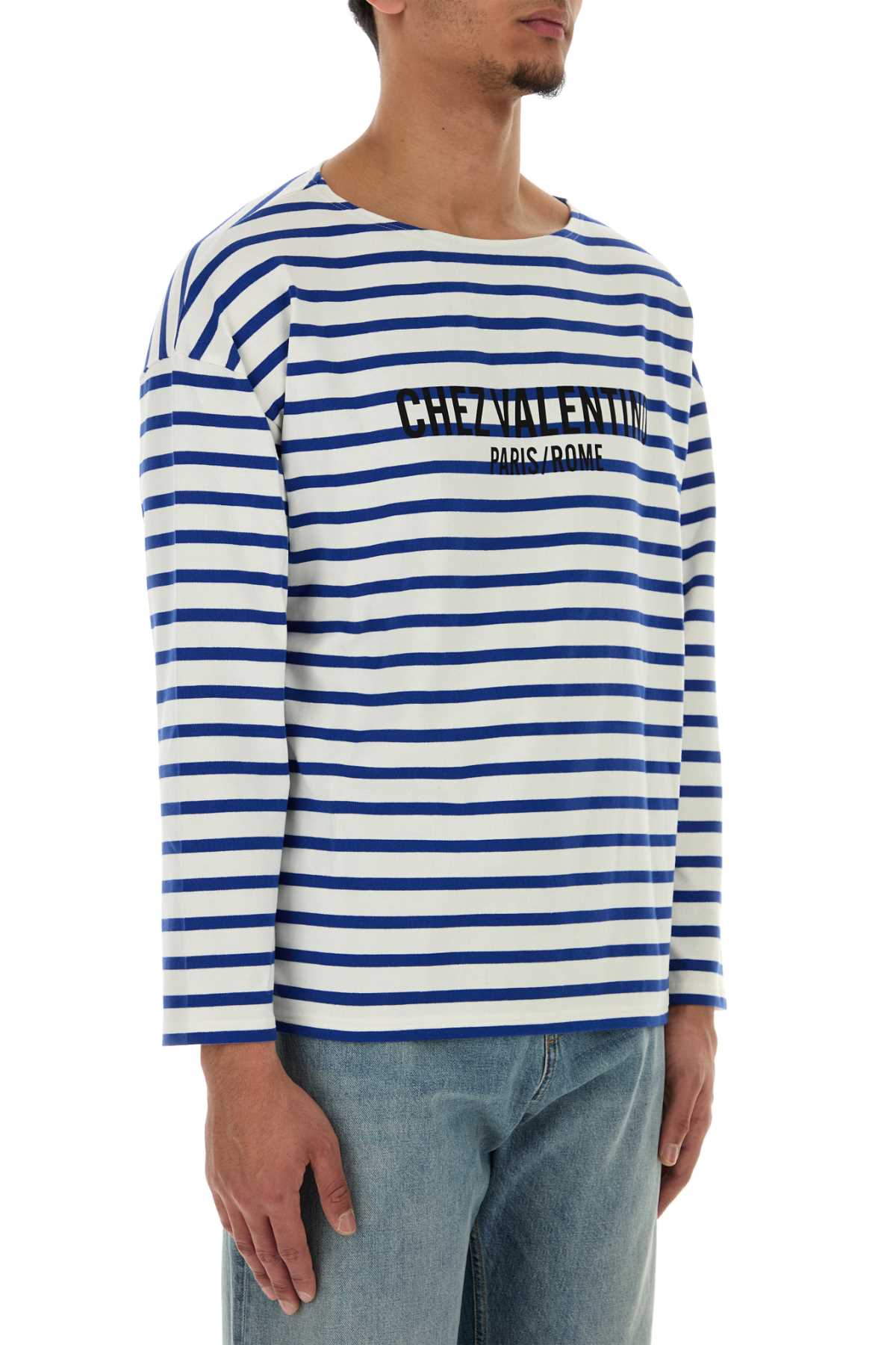 Valentino Garavani Men Embroidered Cotton T-Shirt by Luosophy