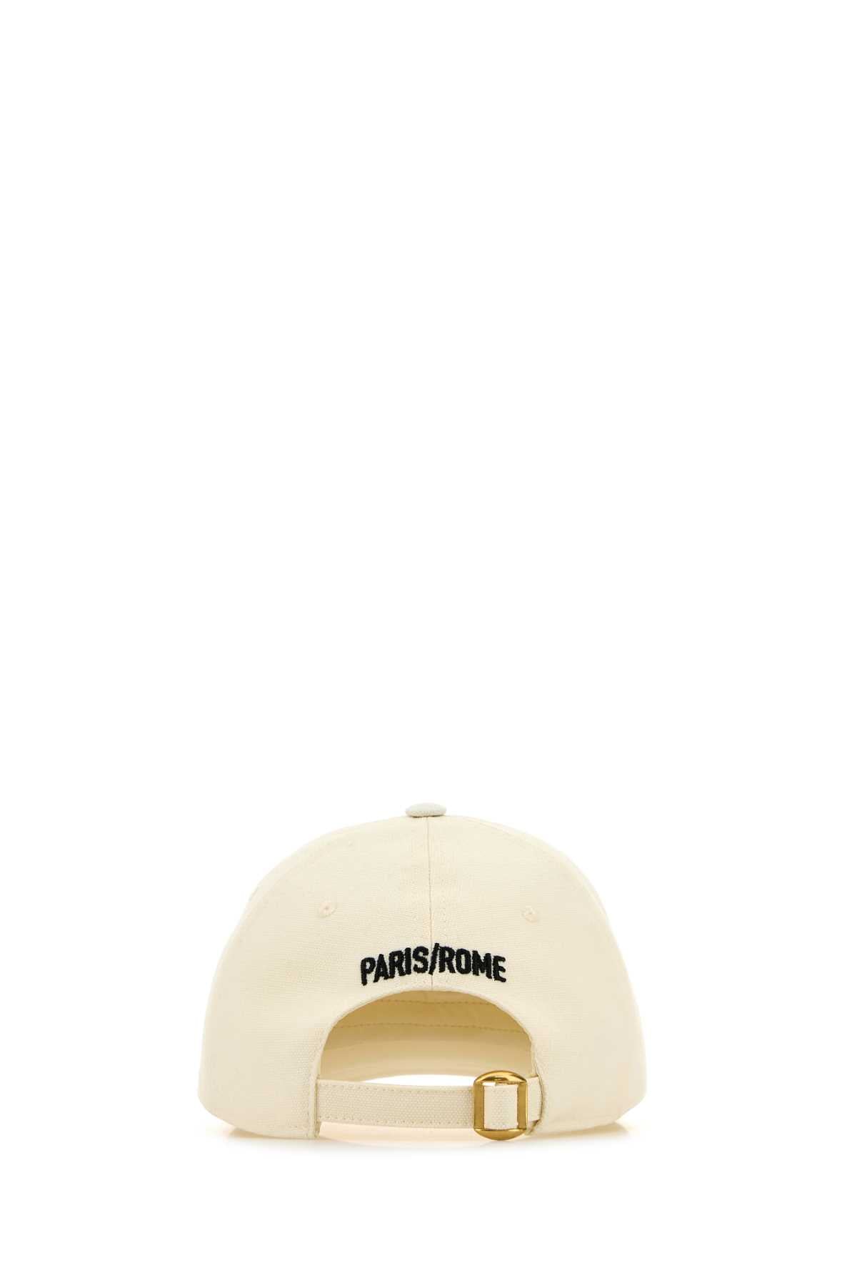 Valentino Garavani Men Ivory Cotton Baseball Cap by Luosophy