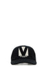 Valentino Garavani Men Black Cotton Baseball Cap by Luosophy