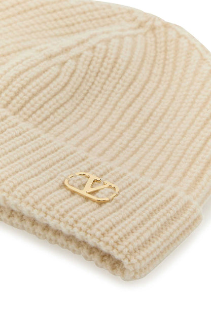 Valentino Garavani Men Sand Cashmere Beanie Hat by Luosophy
