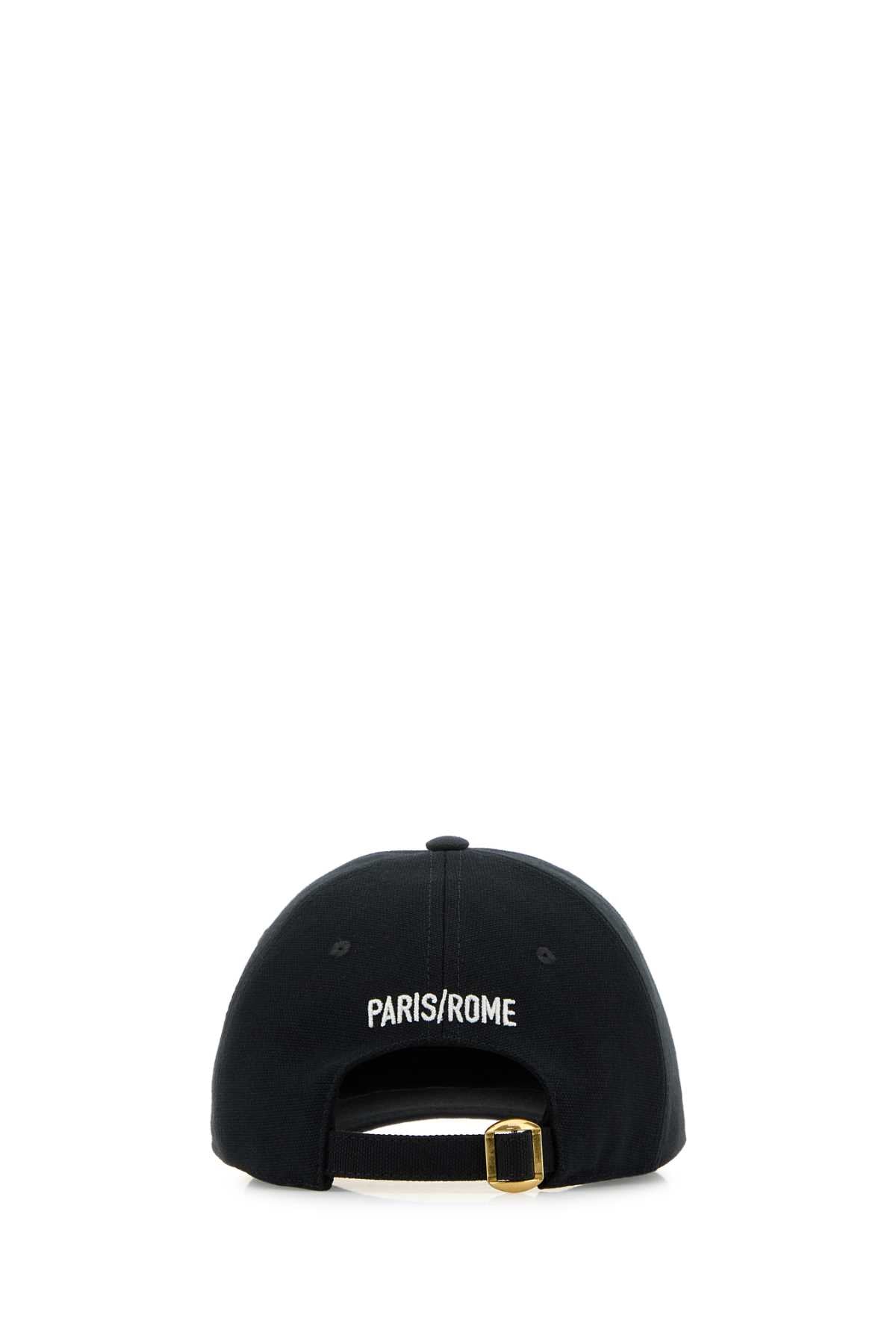 Valentino Garavani Men Midnight Blue Cotton Baseball Cap by Luosophy