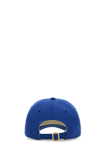 Valentino Garavani Men Electric Blue Cotton Baseball Cap by Luosophy