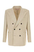 Valentino Garavani Men Beige Linen Blend Blazer by Luosophy