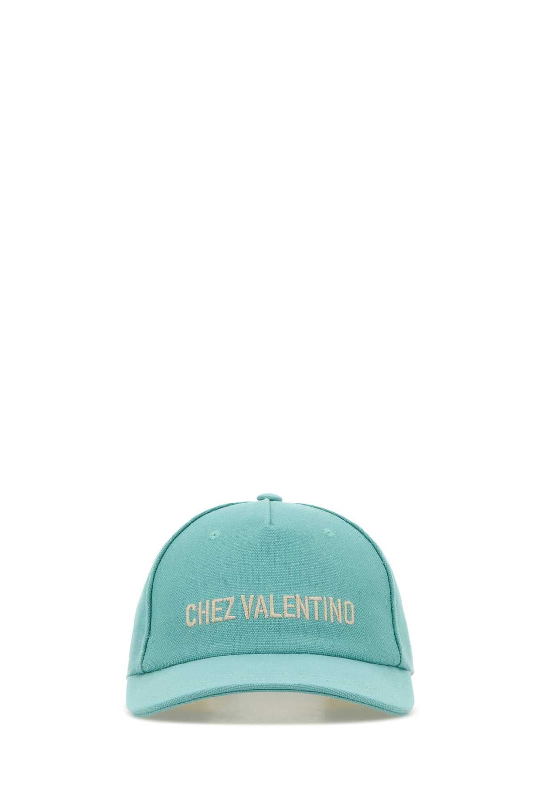 Valentino Garavani Men Light Blue Cotton Baseball Cap by Luosophy