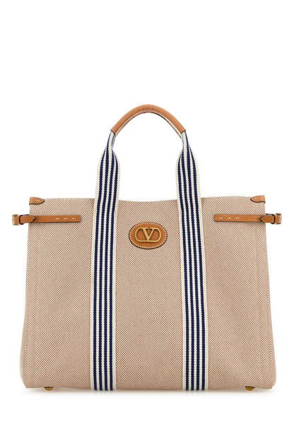 Valentino Garavani Men Two-Tone Canvas Antibes Shopping Bag by Luosophy