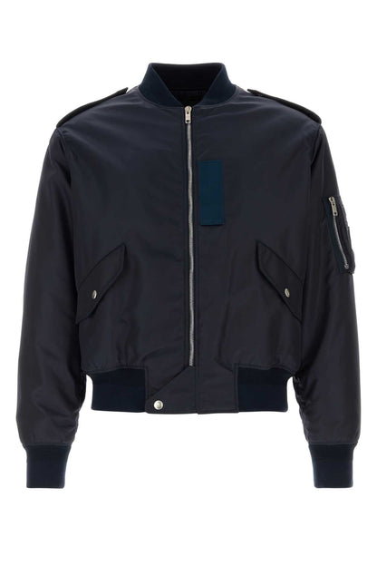 Givenchy Men Navy Blue Nylon Bomber Jacket by Luosophy