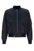Givenchy Men Navy Blue Nylon Bomber Jacket by Luosophy