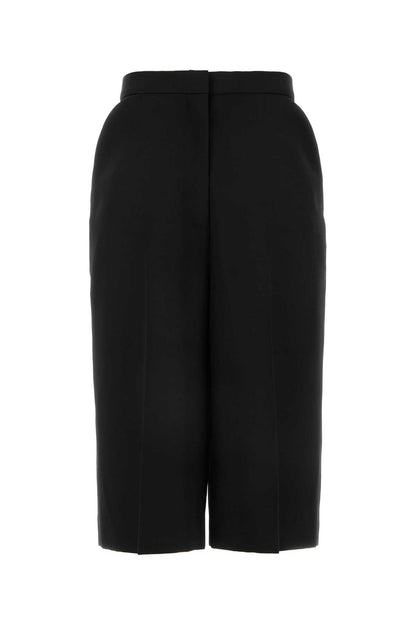 Givenchy Women Black Wool Bermuda Shorts by Luosophy