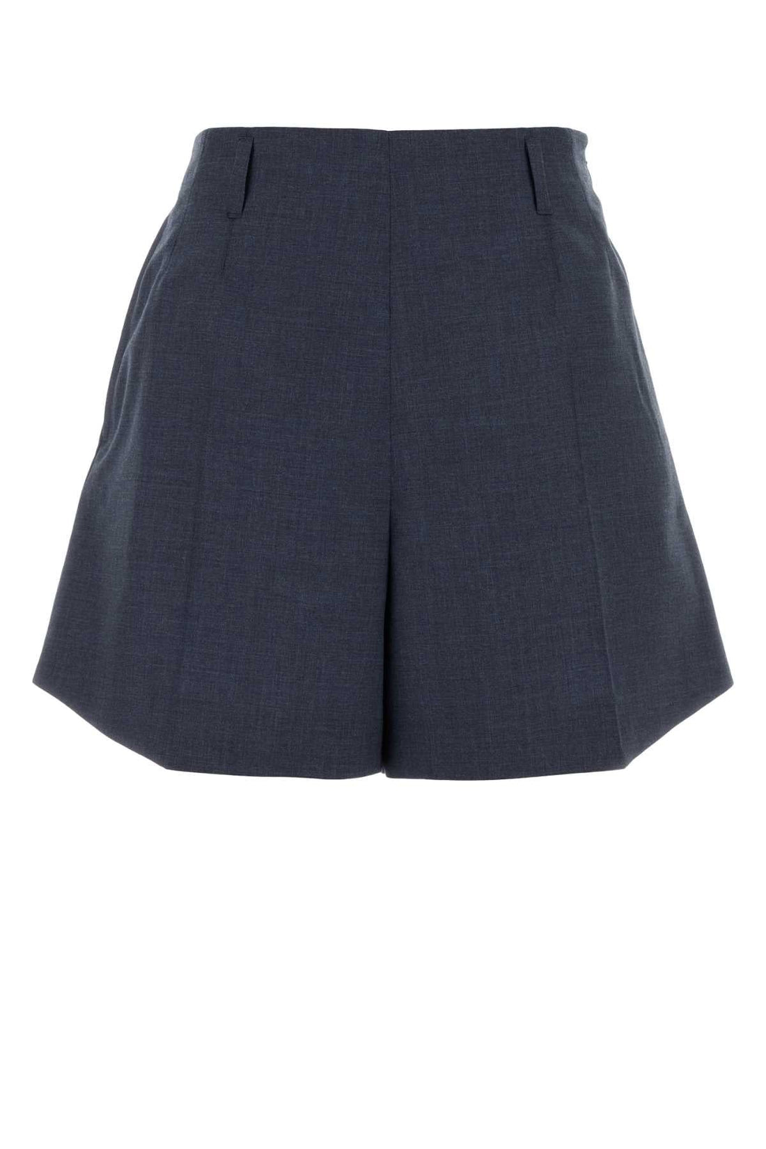 Givenchy Women Navy Blue Wool Shorts by Luosophy