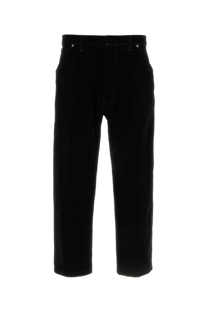 Prada Men Black Velvet Denim Pant by Luosophy