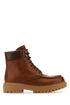 Prada Men Caramel Leather Ankle Boots by Luosophy