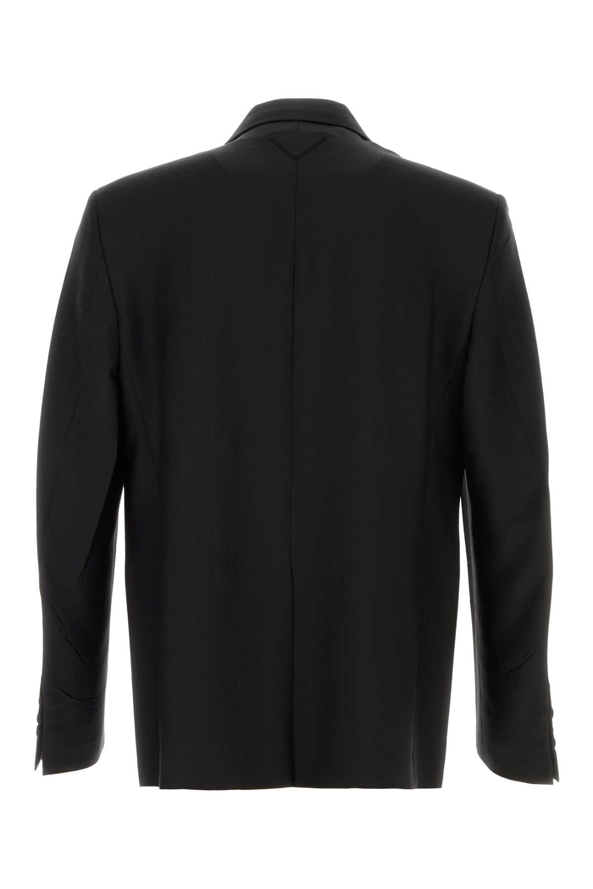 Prada Men Black Mohair Blend Blazer by Luosophy
