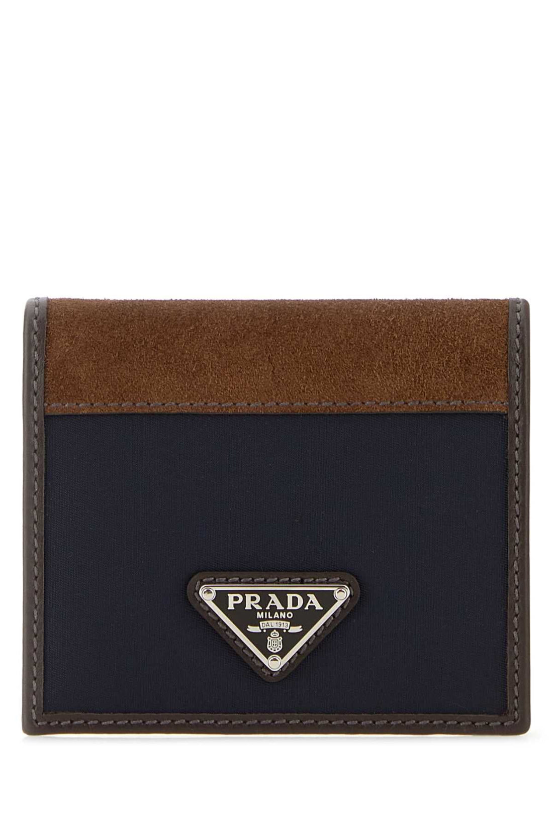Prada Men Two-Tone Fabric And Suede Wallet by Luosophy