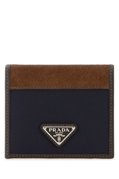 Prada Men Two-Tone Fabric And Suede Wallet by Luosophy