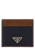 Prada Men Two-Tone Fabric And Suede Wallet by Luosophy
