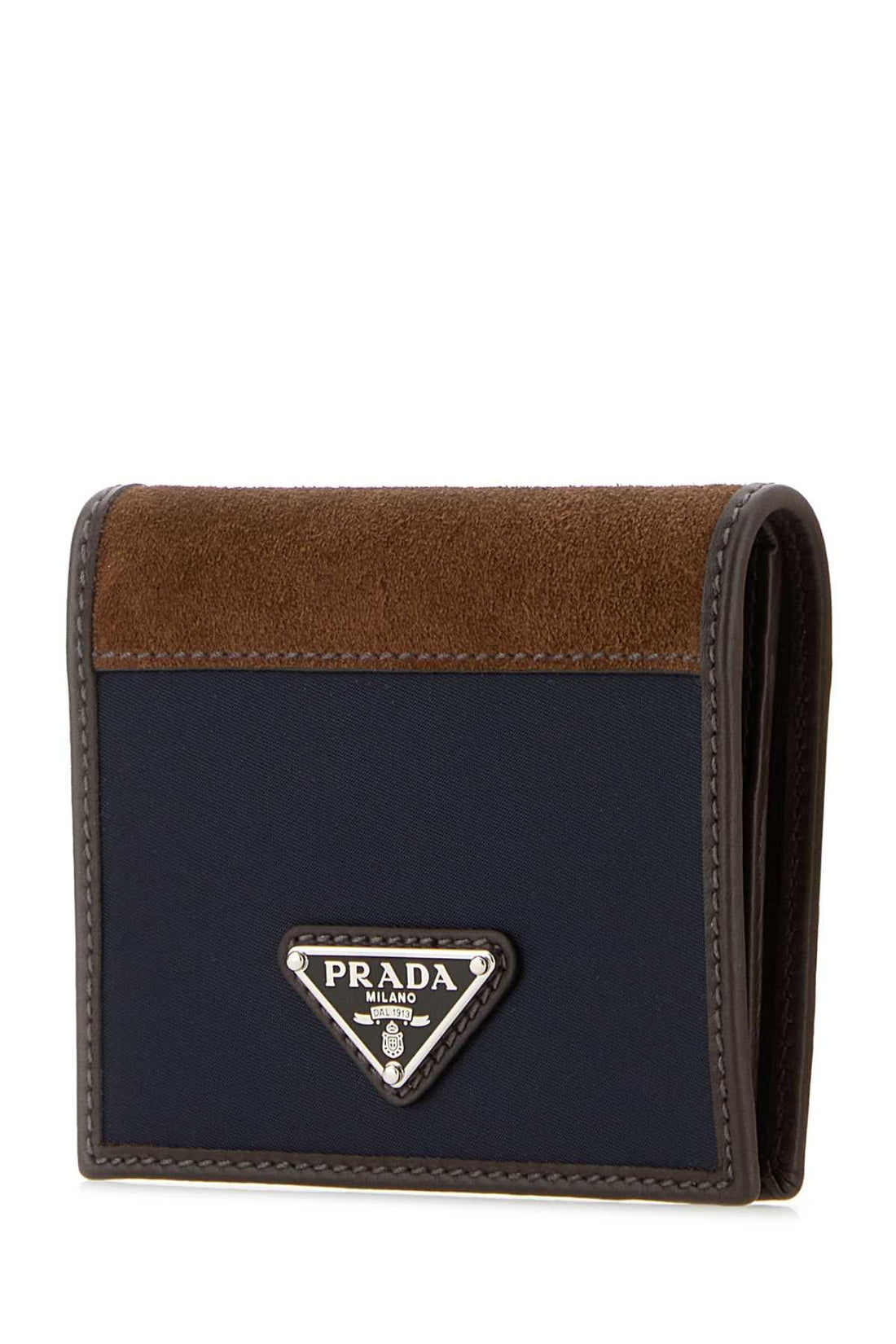 Prada Men Two-Tone Fabric And Suede Wallet by Luosophy