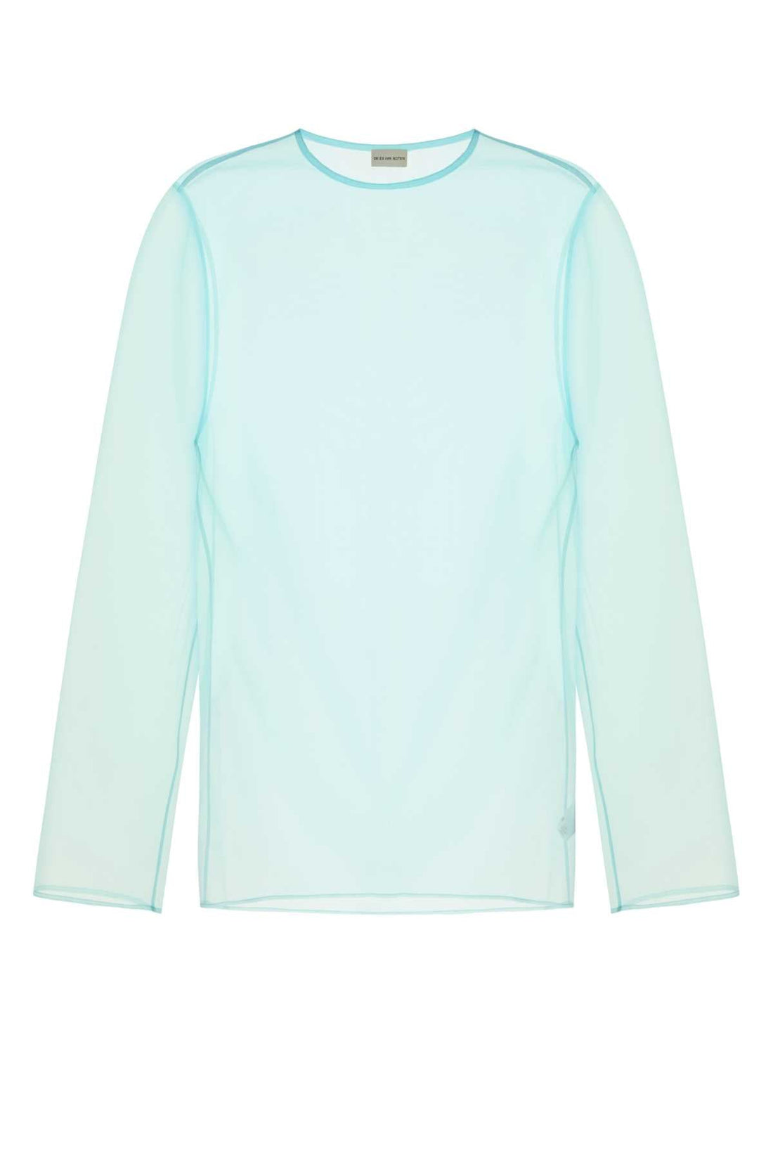 Dries Van Noten Men Light Blue Organza Camille Top by Luosophy