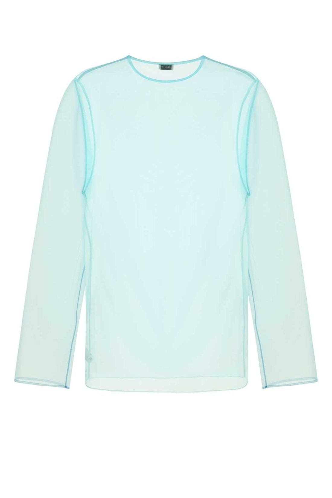 Dries Van Noten Men Light Blue Organza Camille Top by Luosophy