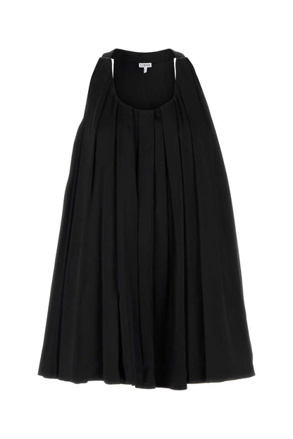 Loewe Women Black Satin Mini Dress by Luosophy
