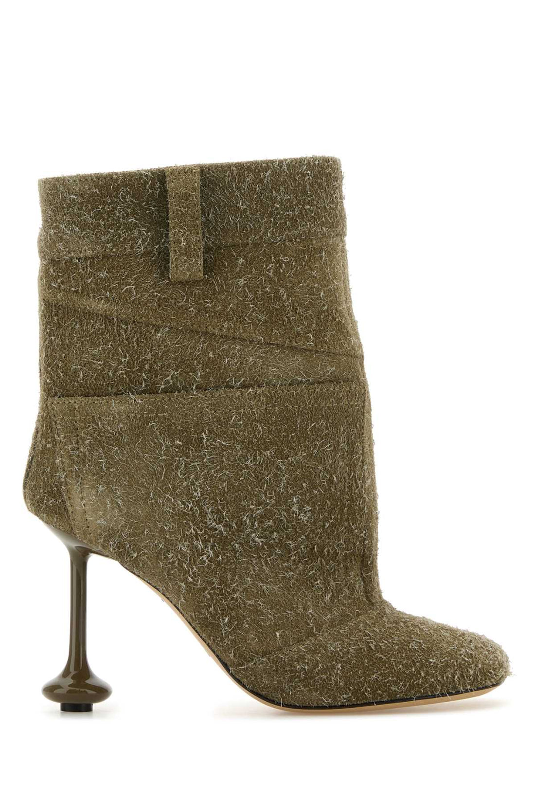 Loewe Women Khaki Suede Toy Panta Ankle Boots by Luosophy