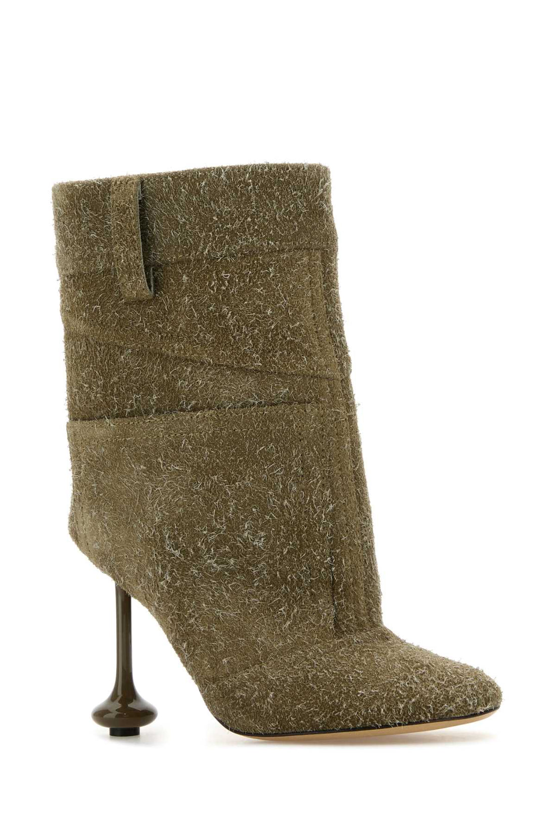 Loewe Women Khaki Suede Toy Panta Ankle Boots by Luosophy