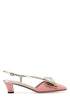 Valentino Garavani Women Pink Fabric Bowow Pumps by Luosophy