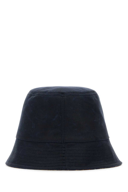 Loewe Men Navy Blue Canvas Reversibile Bucket Hat by Luosophy