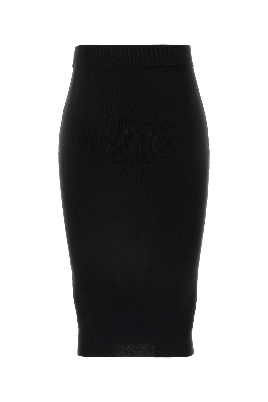 Saint Laurent Women Black Wool Skirt by Luosophy