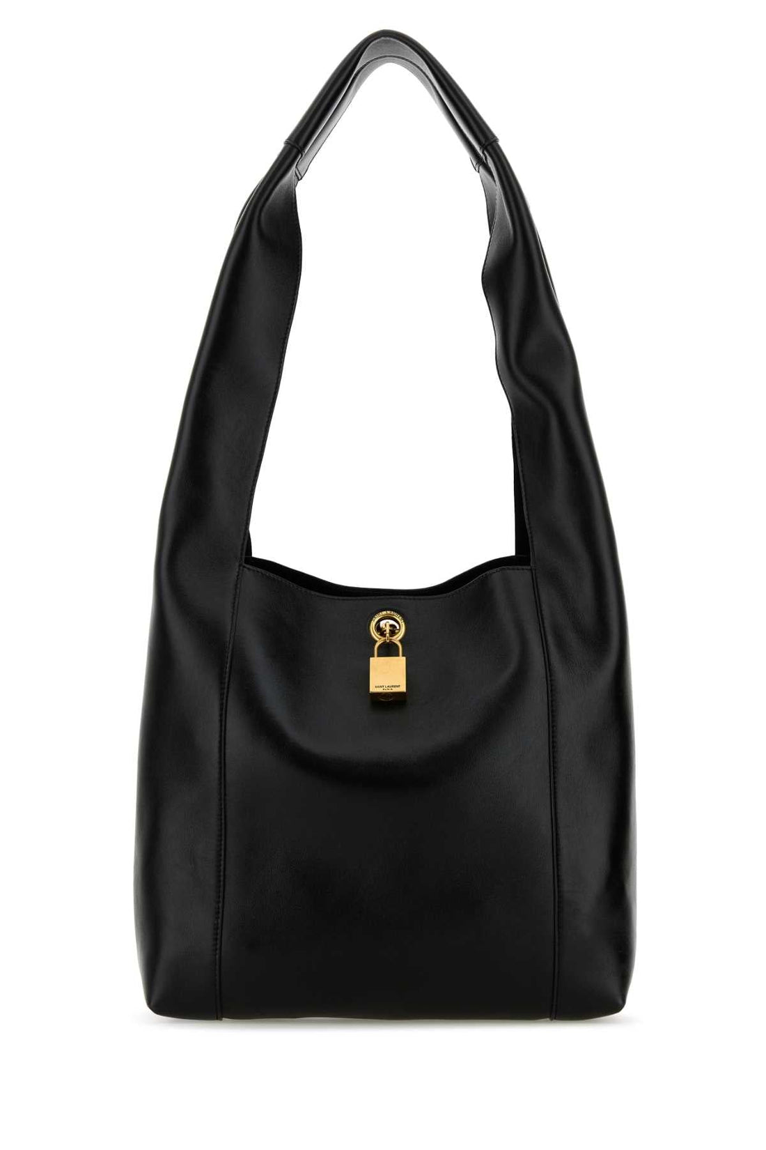 Saint Laurent Women Black Leather Tanger Shopping Bag by Luosophy