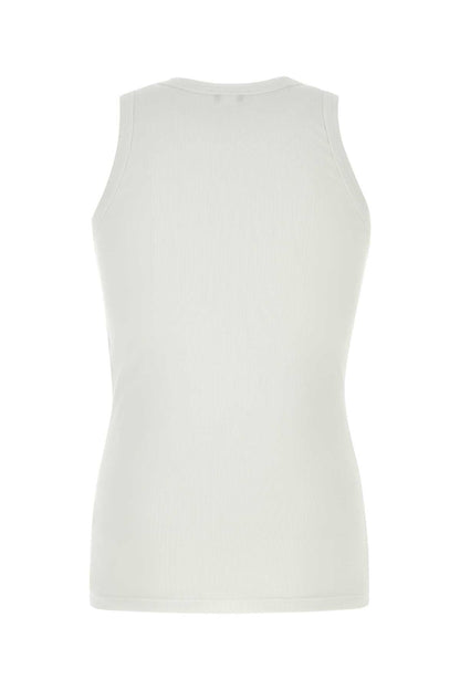 Alexander Mcqueen Men White Stretch Cotton Tank Top by Luosophy