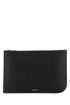 Alexander Mcqueen Men Black Leather Large Sling Pouch by Luosophy