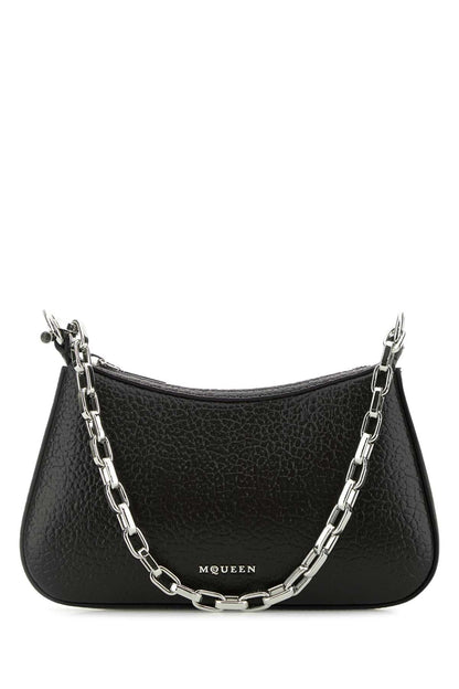 Alexander Mcqueen Women Black Leather Mini T-Bar Handbag by Luosophy