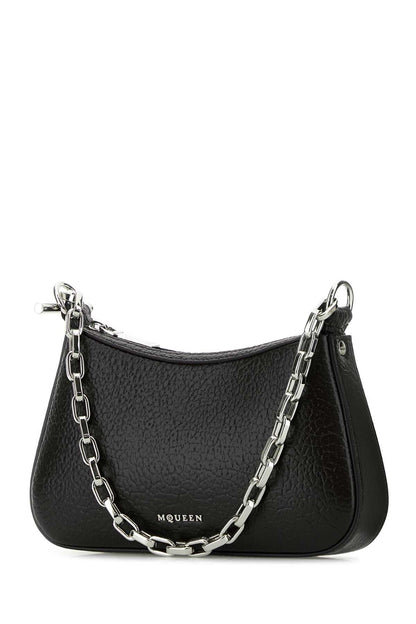 Alexander Mcqueen Women Black Leather Mini T-Bar Handbag by Luosophy