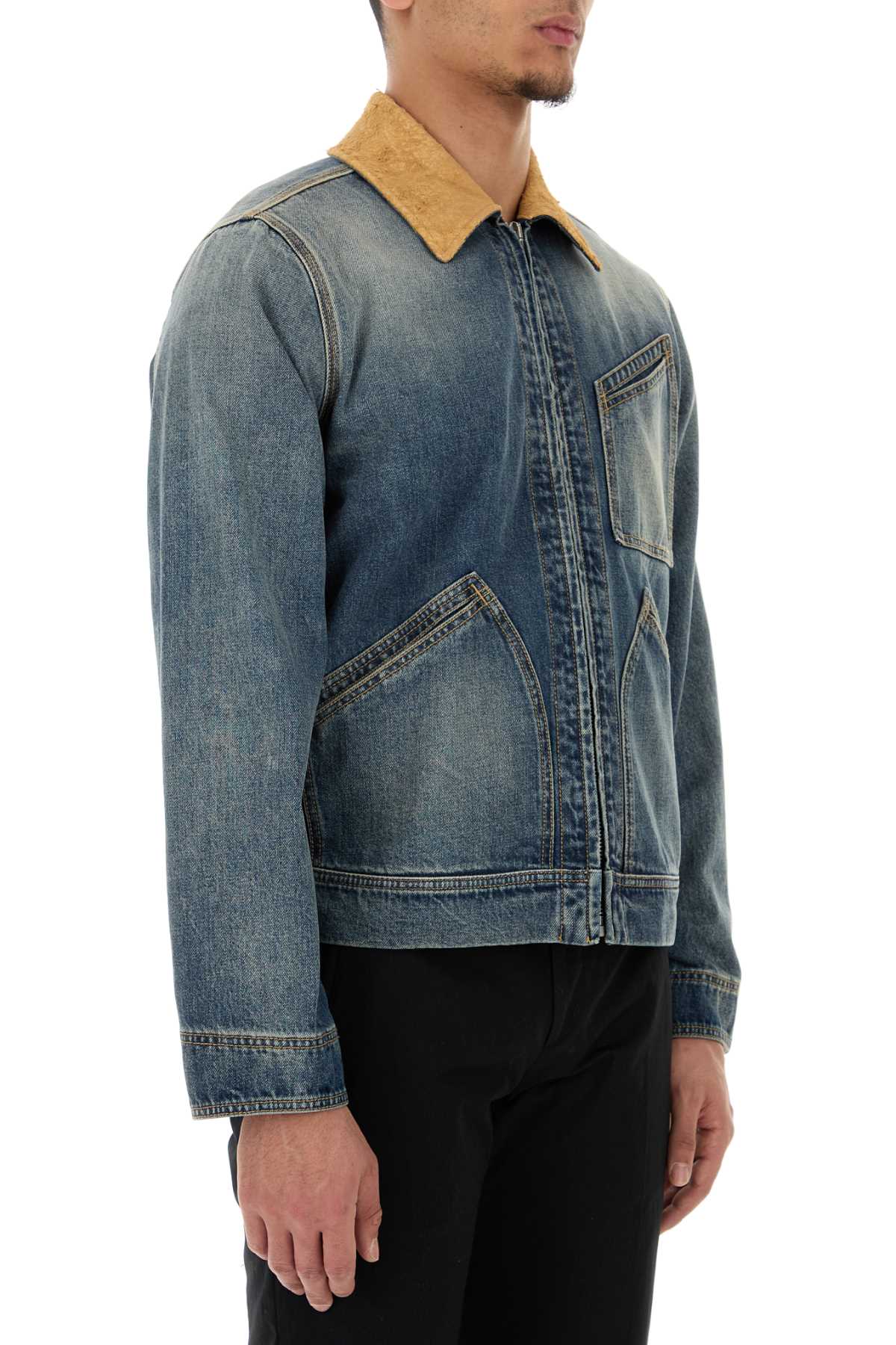 Alexander Mcqueen Men Denim Jacket by Luosophy