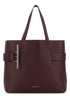 Alexander Mcqueen Women Tyrian Purple Leather T-Bar Shopping Bag by Luosophy