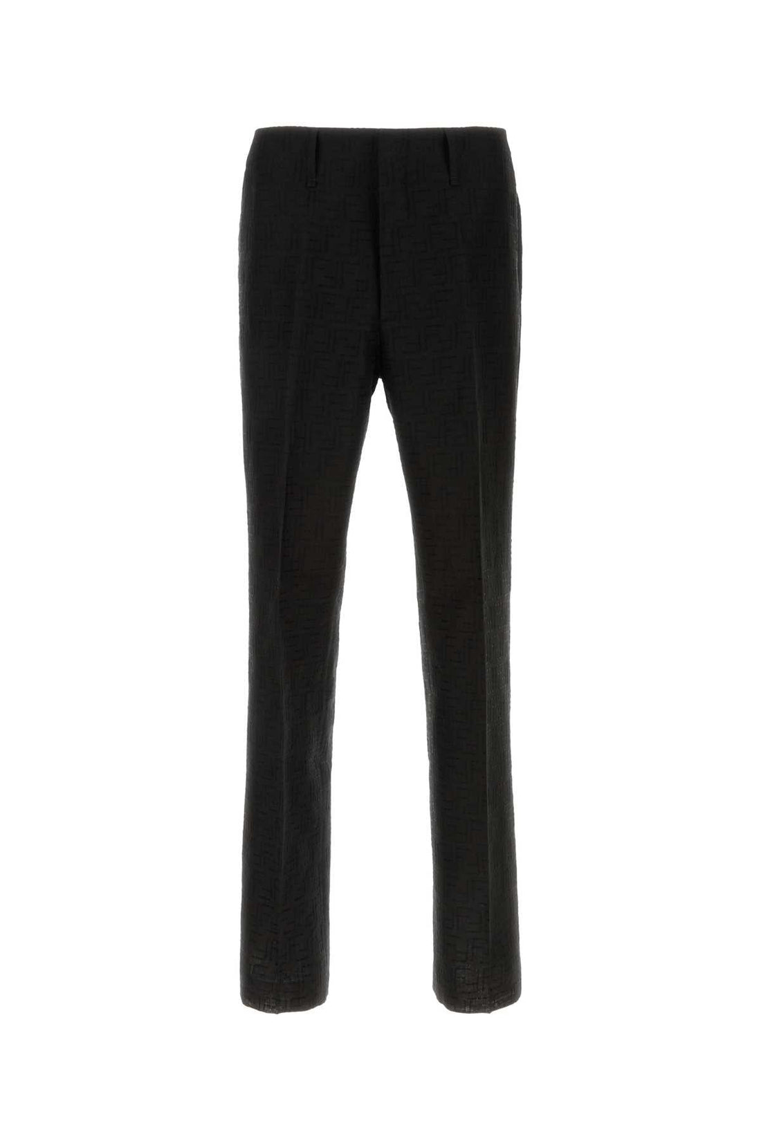 Fendi Men Black Linen Blend Pant by Luosophy