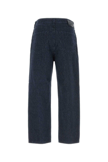 Fendi Men Embroidered Stretch Denim Jeans by Luosophy
