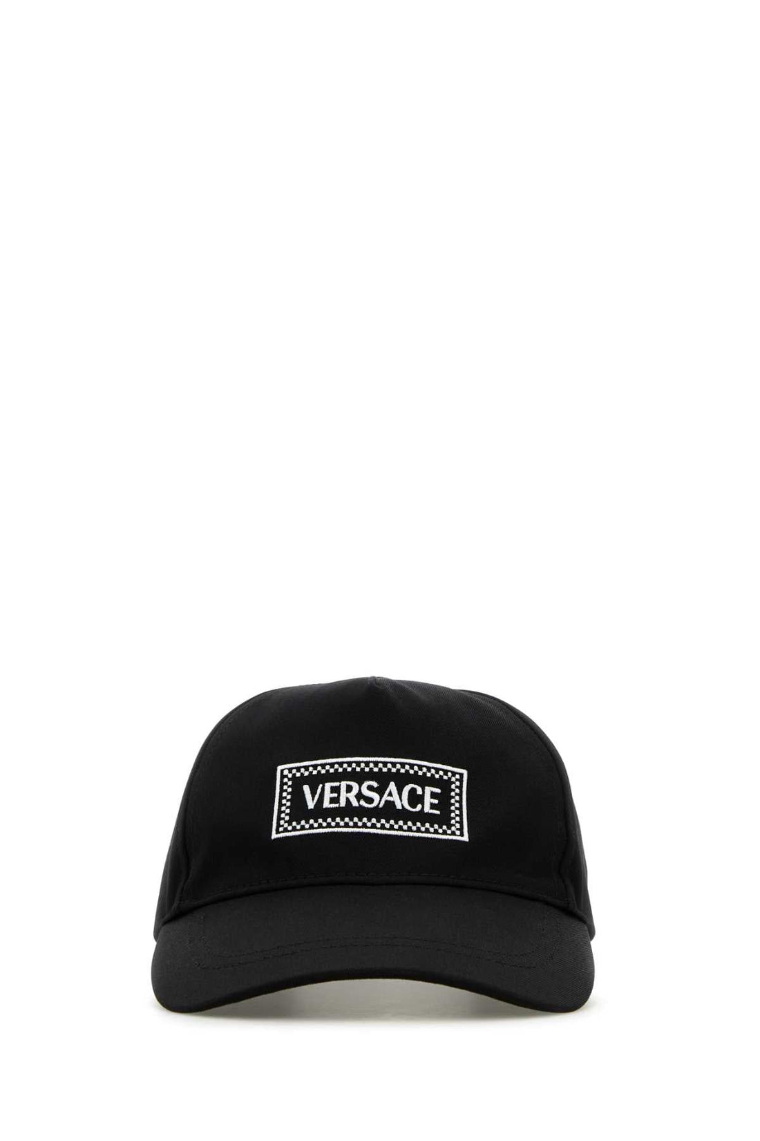Versace Men Black Cotton Baseball Cap by Luosophy