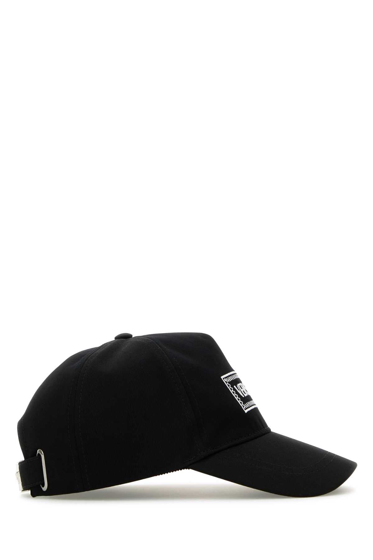 Versace Men Black Cotton Baseball Cap by Luosophy