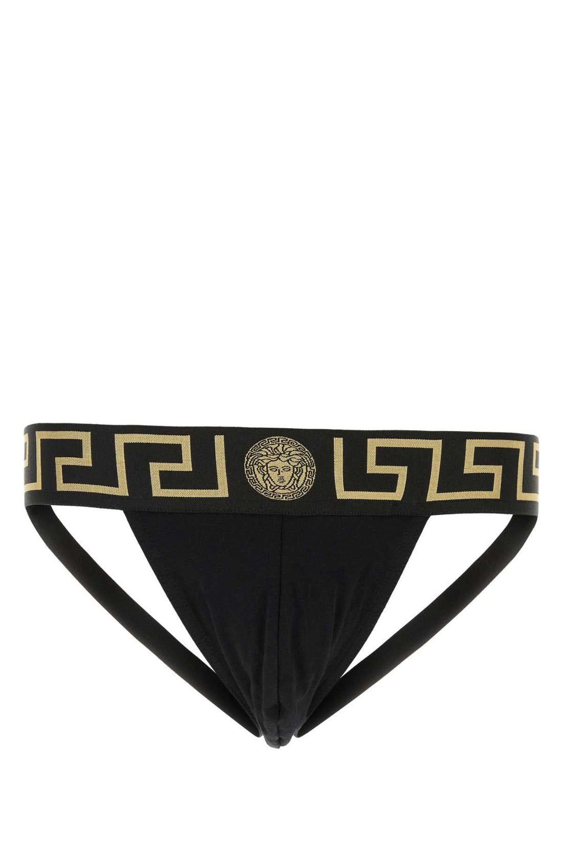 Versace Men Black Stretch Cotton Brief by Luosophy