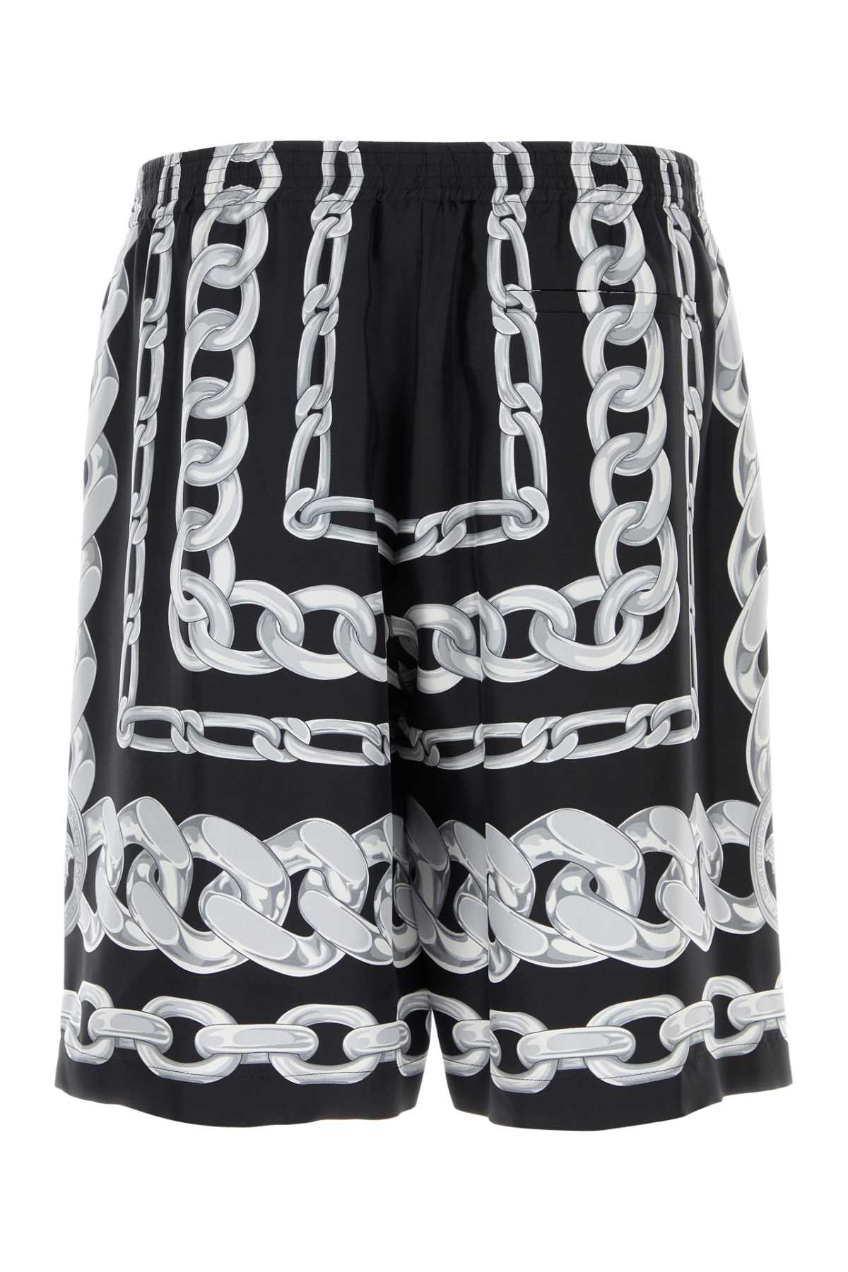 Versace Men Printed Silk Bermuda Shorts by Luosophy