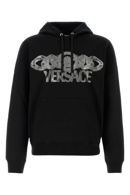 Versace Men Black Cotton Sweatshirt by Luosophy