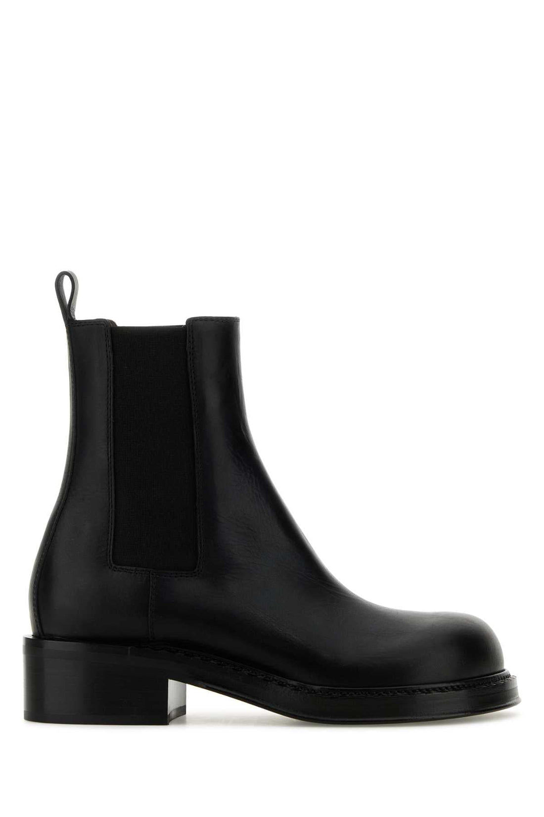 Bottega Veneta Women Black Leather Cliff Ankle Boots by Luosophy