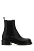 Bottega Veneta Women Black Leather Cliff Ankle Boots by Luosophy