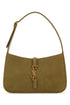 Saint Laurent Women Sage Green Suede Le 5 A 7 Shoulder Bag by Luosophy