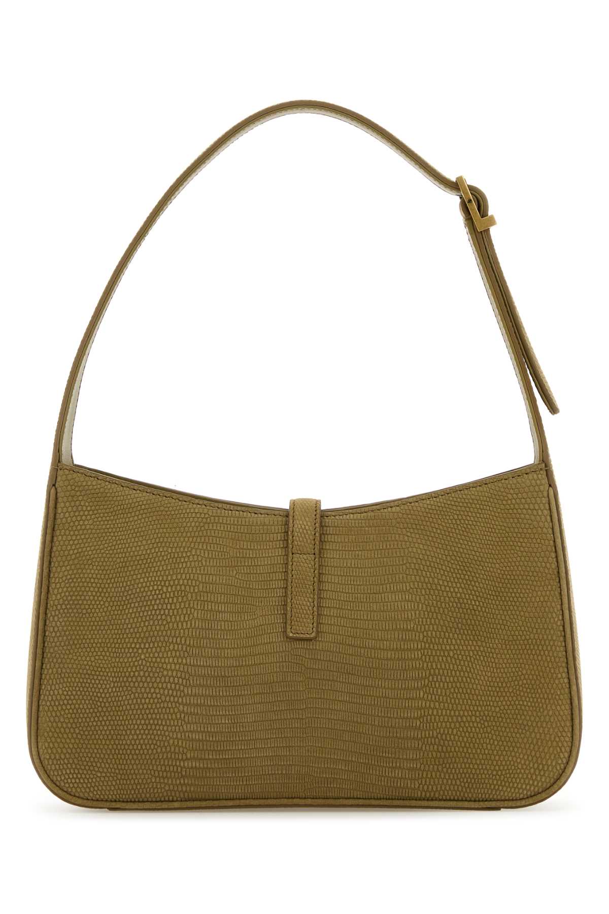 Saint Laurent Women Sage Green Suede Le 5 A 7 Shoulder Bag by Luosophy