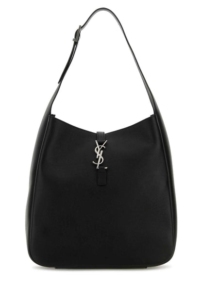 Saint Laurent Women Black Leather Le 5 Ã 7 Shoulder Bag by Luosophy