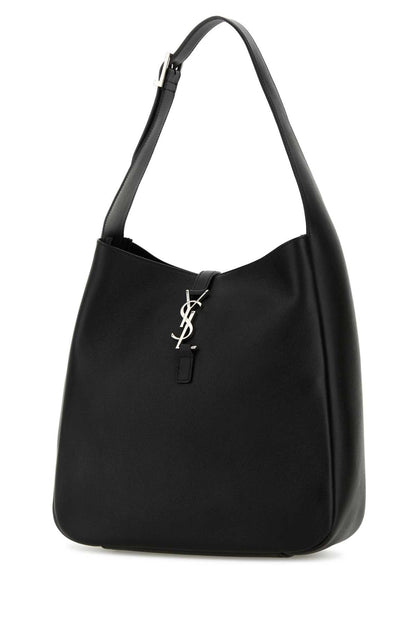 Saint Laurent Women Black Leather Le 5 Ã 7 Shoulder Bag by Luosophy