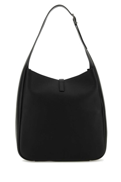 Saint Laurent Women Black Leather Le 5 Ã 7 Shoulder Bag by Luosophy